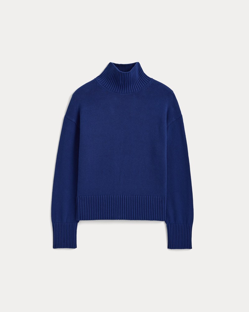 Everlane Boxy Turtleneck in Soladite Blue