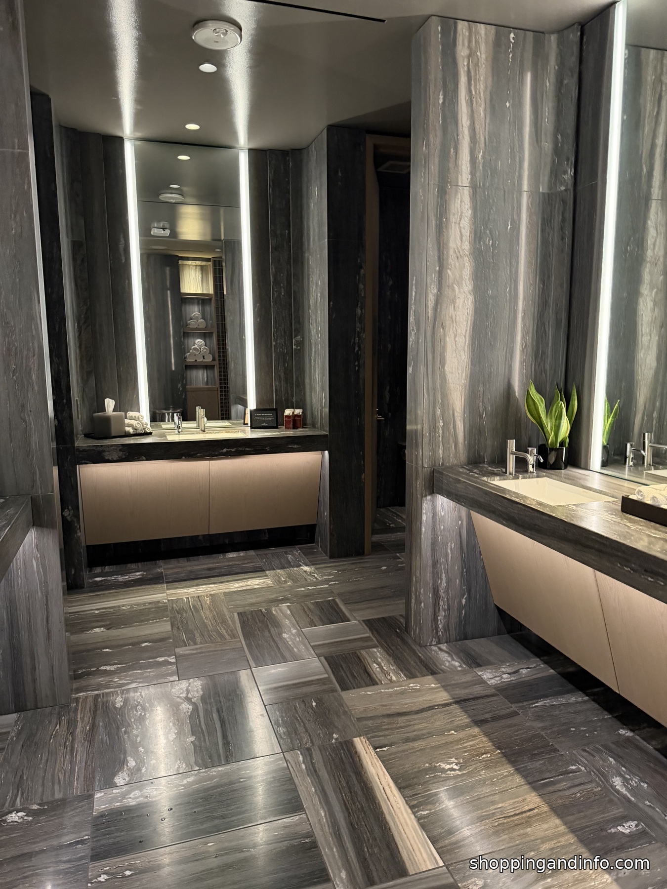 Marble vanity at Fairmont Spa Century Plaza