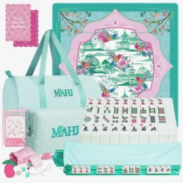 Kaitiaki complete American mahjong set in Lake teal product photo