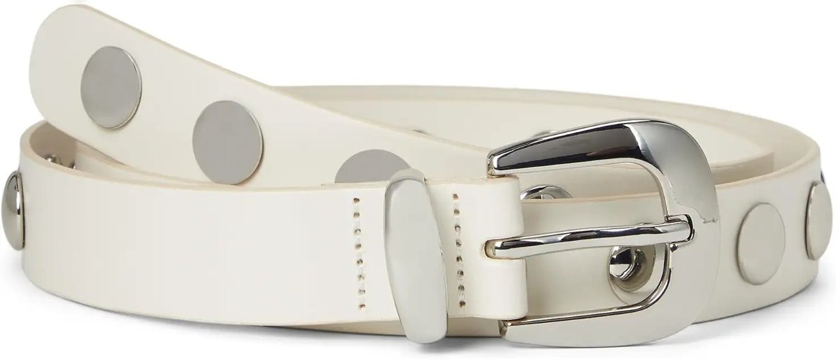 Madewell Studded Western Belt in Ivory - Beth Dutton Coats and Boots
