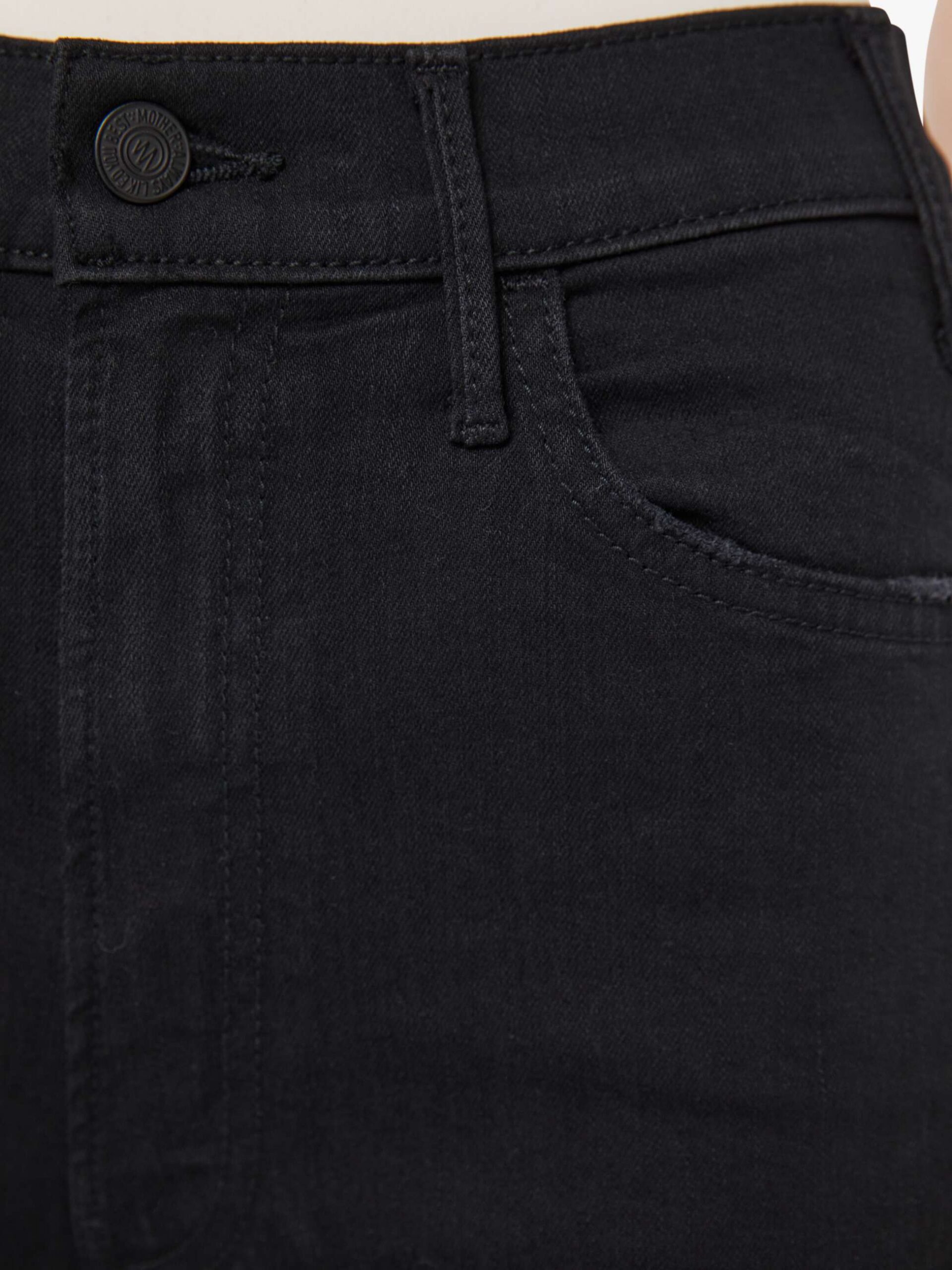 MOTHER The Hustler Ankle Fray jeans in Not Guilty, detail