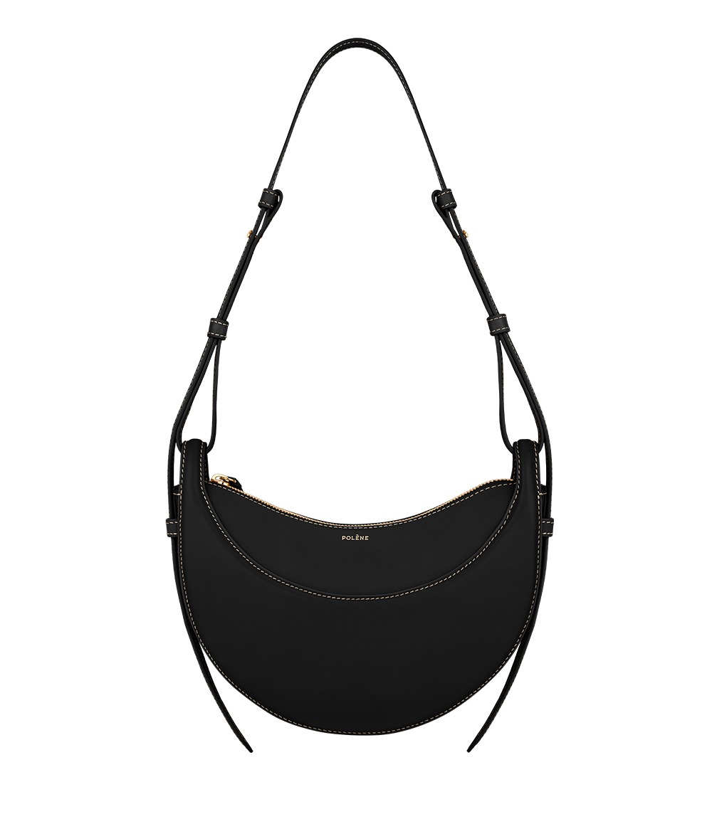Polène Numéro Dix bag in smooth black leather