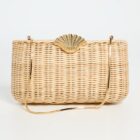 Poolside Classica woven shell clutch
