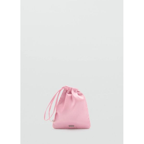 MANGO Ruched Satin Pouch - bags similar to the Prada Wish pouch