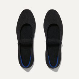Rothy's Square Mary Jane in Black resort shoe