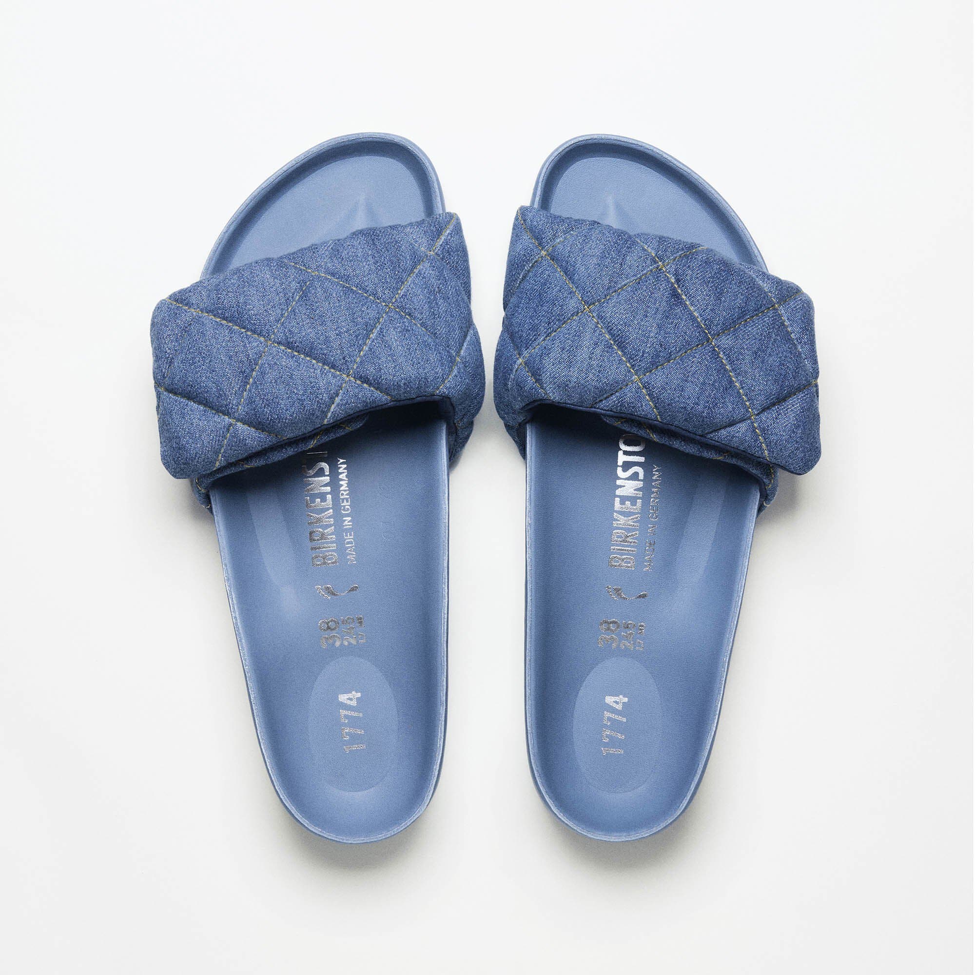 Birkenstock 1774 Sylt Slides in Faded Denim