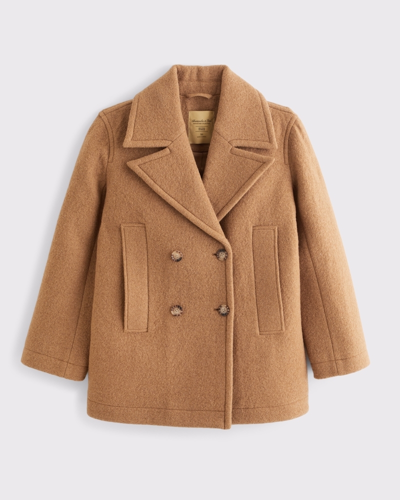 Abercrombie Wool Mid-Length Coat in Camel product photo Abercrombie Wool Mid-Length Coat in Camel product photo