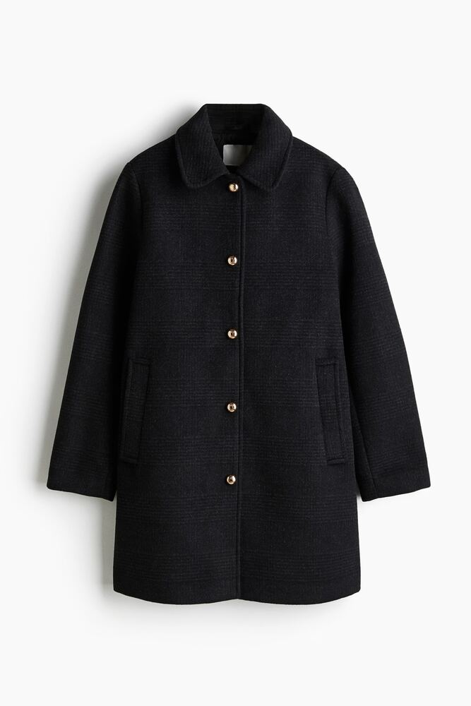 H&M Car Coat in Black product photo H&M Car Coat in Black product photo