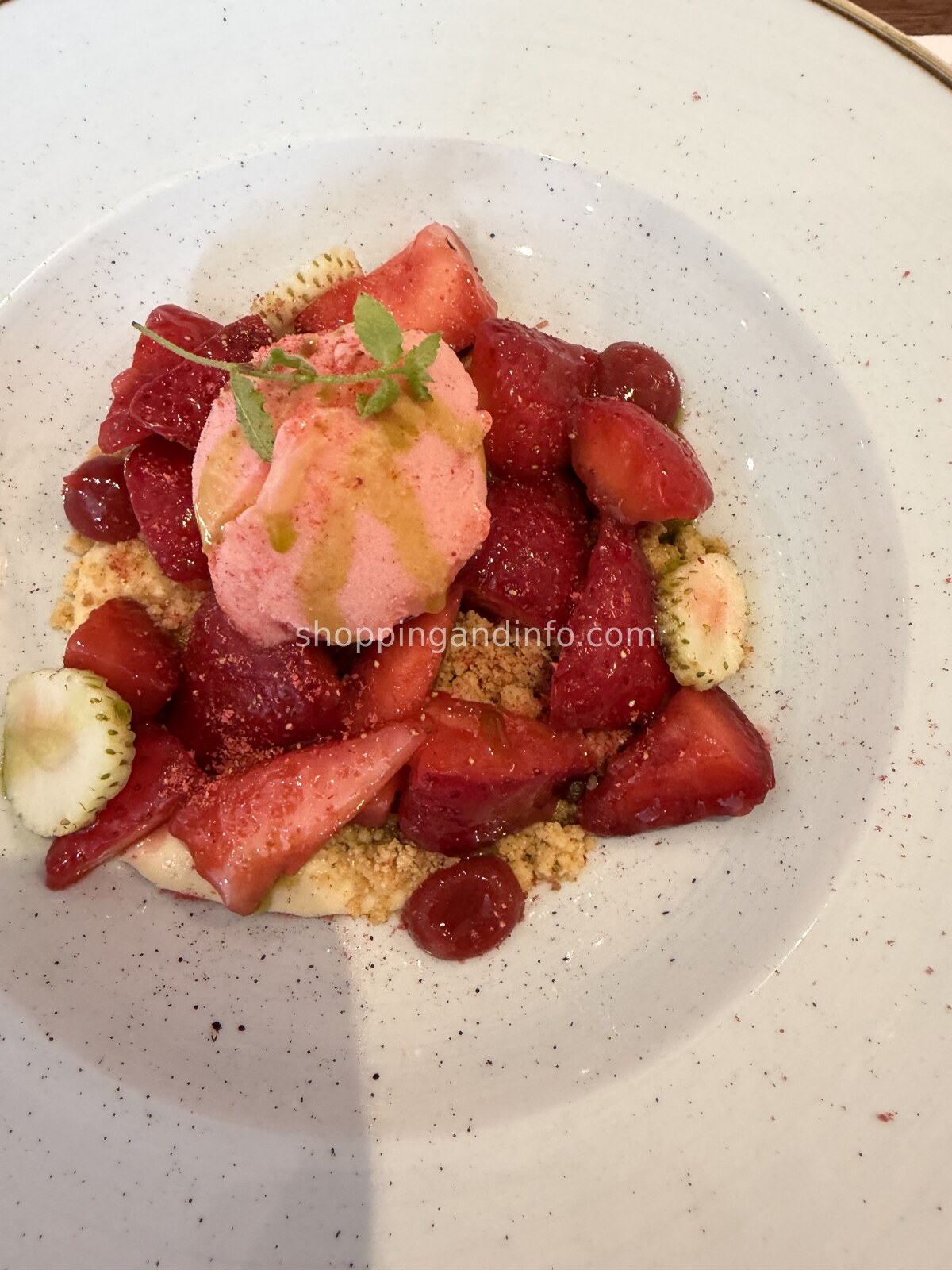 A strawberry dessert on the Scotland trip - Scottish Designers