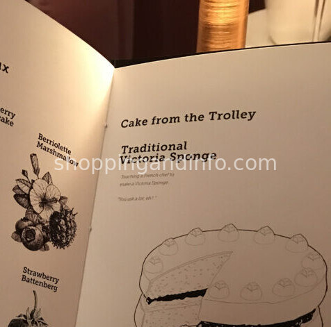 The afternoon tea menu at Sketch London