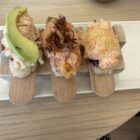 Three temaki paddles at Sora