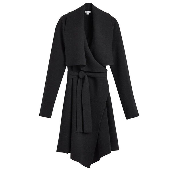 Cuyana Wool Cashmere Short Wrap Coat - Scottish Designers