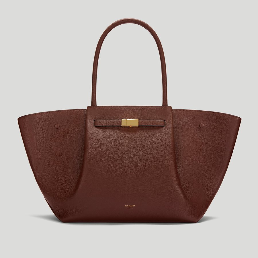 DeMellier New York tote in warm brown - minimalist bags inspired by The Row's Margaux