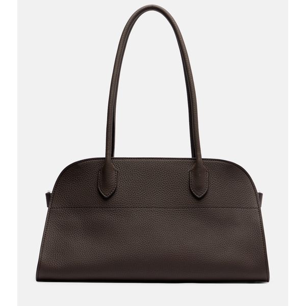 The Row Margaux Medium leather tote bag in brown - bags inspired by The Row's Margaux