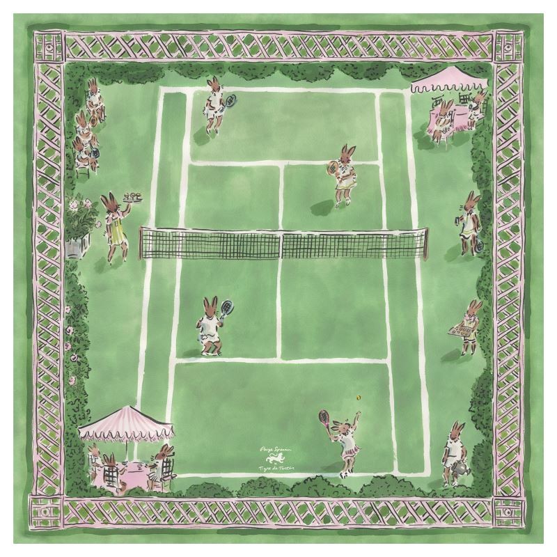 Tigre de Tartán Bunny Love mahjong mat