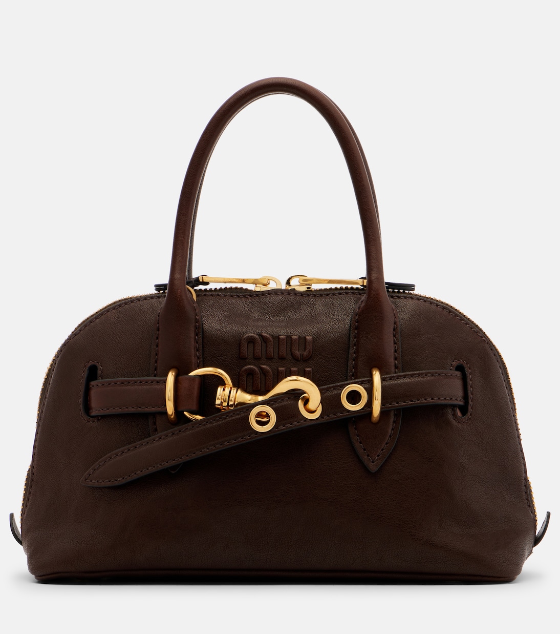 Miu Miu Aventure leather tote