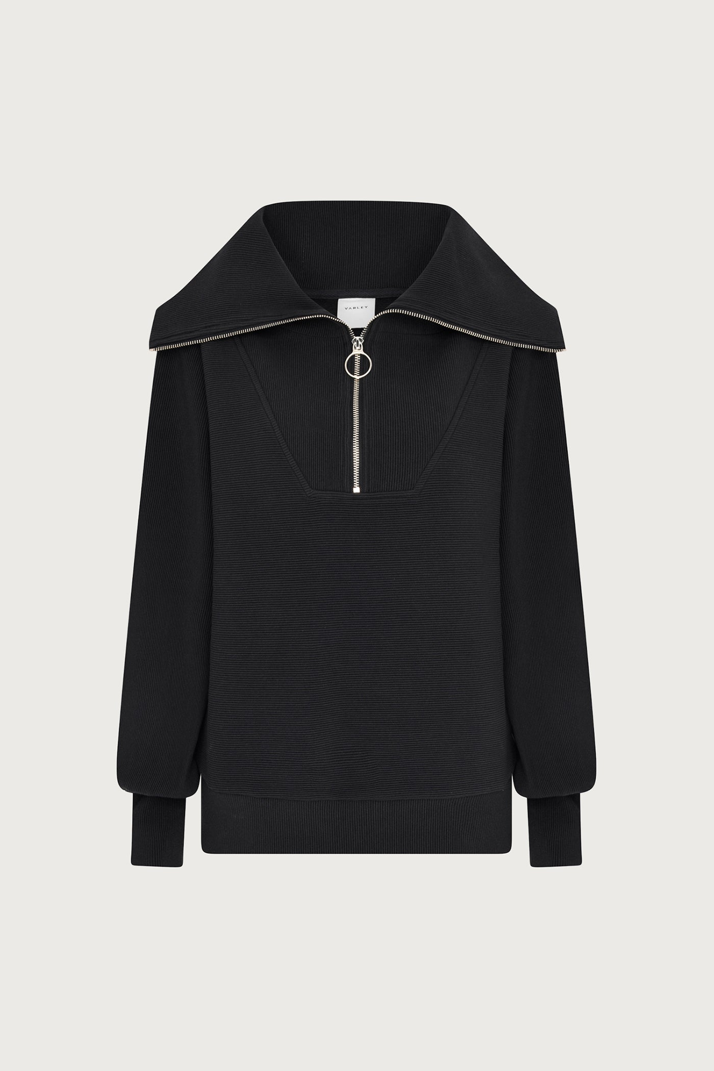 Varley Vine half-zip pullover in black