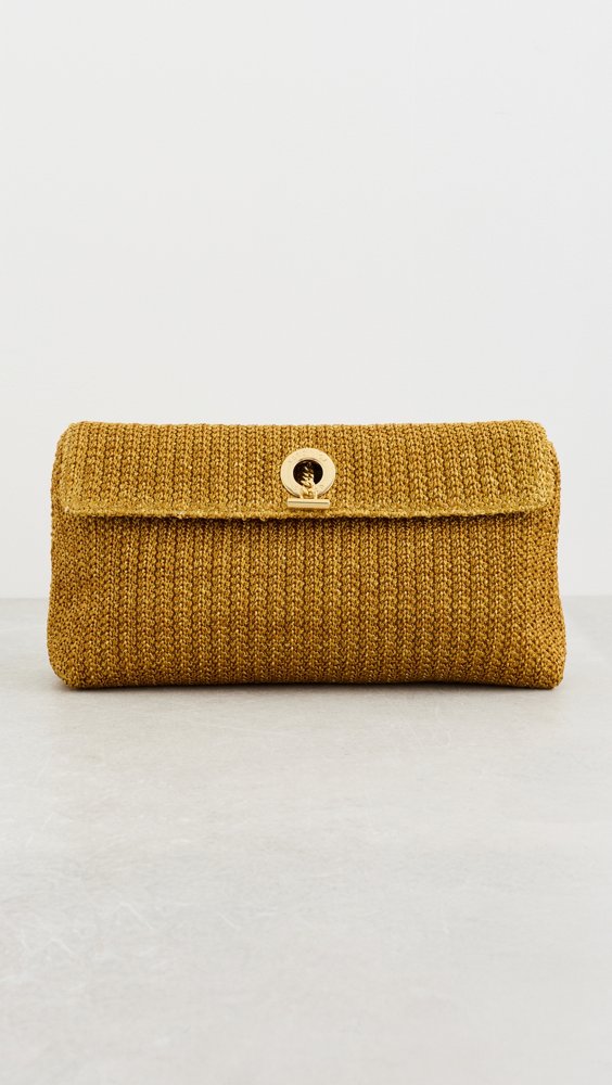 Veronica Beard raffia anchor clutch product photo - How to Dress for a Wedding in Mexico